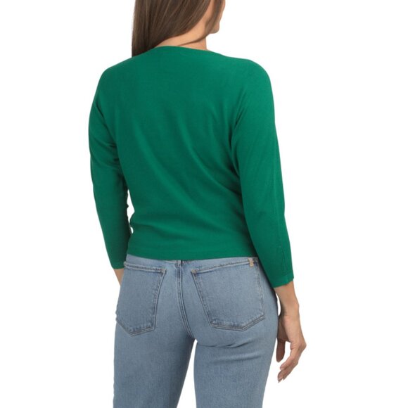 LIV Shady Glade Bow Embellished Dolman Pullover Sweater - Picture 2 of 2